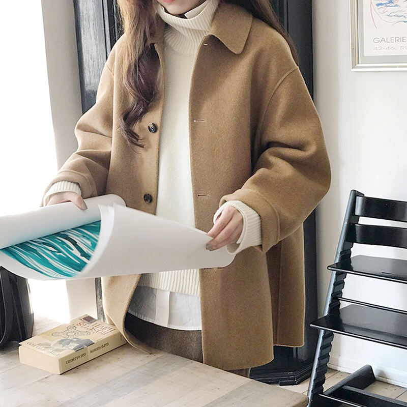 Tailored Coat Wool - Zoki autunno cappotto di lana sintetica