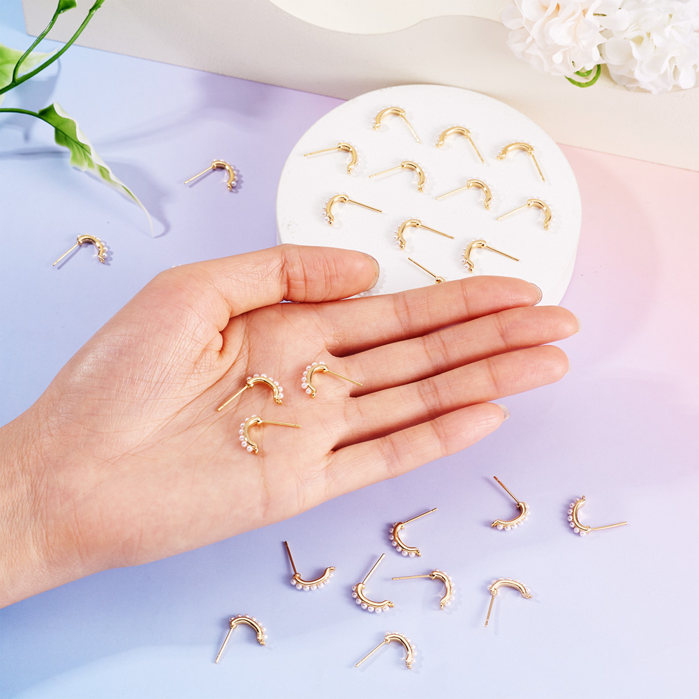 30 pezzi di componenti per ore - Pearl Earring Stud recensione e prezzo